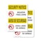 Signmission Weapon Free Zone Bilingual OSHA Security Notice Sign, Vinyl Decal, 5in W x 7in L, 2PK OS-2PACK-SN-D-57-L-11684 - alternate 1